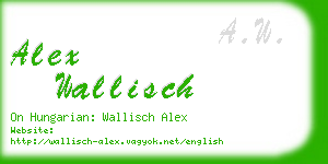 alex wallisch business card